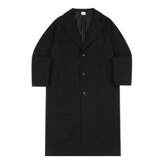 5XL 男士大尺碼斜紋長版單排扣大衣