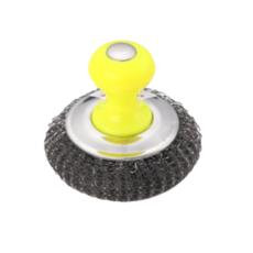 QUICKSALLIM 潔淨可水洗菜瓜布 黃色 9.5 x 8.5 cm, 1個, 1入