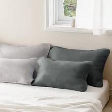 The Zari 條紋絎縫舒眠鬆緊帶枕套