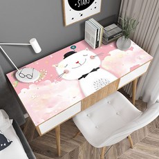 Market A 夢幻樂園防水桌墊, 白貓, 70 x 130 cm