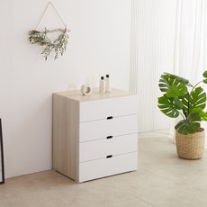 제이디퍼니처 빅로미 서랍장, 백화이트, 4단