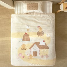 마틸라 루루크레용 알러지케어 키즈 차렵이불+베개커버 세트 JR, 달콤한과자집