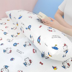 NARA HOME DECO 三麗鷗方形波紋方形身體抱枕, Hello Kitty Joy