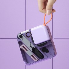 小麥購物 方塊針線盒 L576, 粉紫色, 1個