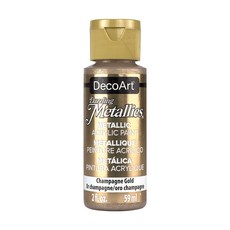 DecoArt Americana Dazzling Metallics 壓克力顏料 7 Champagne Gold, 59ml, 1色