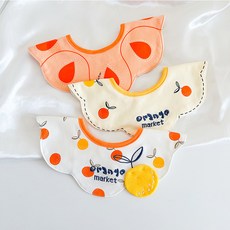 HARAROI 幼兒款Orange Market領巾圍巾 3件組