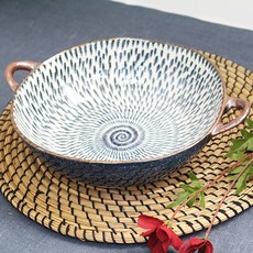 星夜系列雙耳瓷碗 L, 混色, 1個