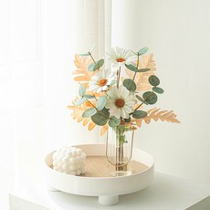 새로그린 감성 인테리어 조화 + 화병 세트, D, 1세트