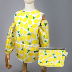 BEBE CHOUETTE 兒童防水無袖圍裙 + 袖套 + 收納袋套組