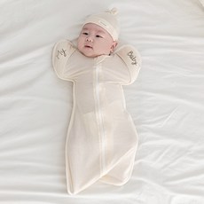 LitenKulor 新生兒用 Supima 蝴蝶睡 蝶翼包巾 M