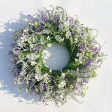 Treova 雛菊花環吊飾 窗戶裝飾 Style A 小環 35cm, 混合色