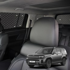 GMZ MOTORS 全新 Santa Fe 五人座 2024年款 專用 遮光遮陽簾套組, 1組, 黑色