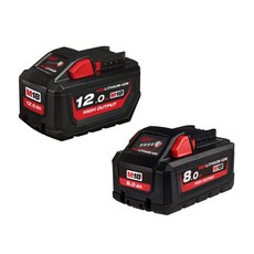 밀워키 18V 리튬이온 배터리 12.0Ah M18 HB12 + 8.0Ah M18 HB8 세트, 1세트