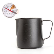 코빙 테프론 스팀피쳐 라떼 온저그 350ml + 온도계 세트, 단일색상(스팀피쳐, 온도계), 1세트