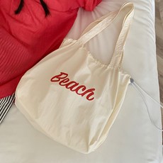 도도씨 레터링 beach 스트링 숄더백 32.5 x 34 x 18 cm