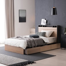 리바트 필로시 모던 침대 프레임 멀티 수납형 바닥판 공용서랍 3p 방문설치, 오크(바닥판, 공용서랍)