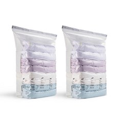 홈달 3D 입체형 이불의류 진공 포장 압축팩 대형 2p + 클립 2p, 1세트