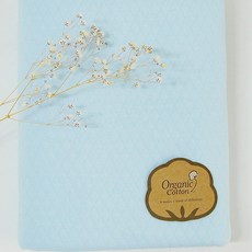 오가닉 무지 누빔 원단, 블루