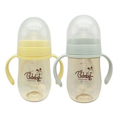 리틀밥독 국내 제조 유아용 PPSU 스마트 빨대컵 트윈팩, 180ml, 1세트, 레몬 + 민트