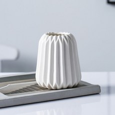 리버그린 모던 도자기 화병 소, 화이트, 2개