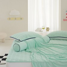 nubizio 涼感身體抱枕 含枕套與枕芯, 酷涼薄荷綠