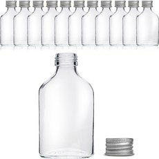 Mir 米爾迷你方形威士忌玻璃瓶 (銀色), 50ml, 12個