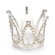 Alida 皇冠蛋糕插牌, 迷你皇冠銀色, 1個