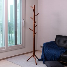 素面實木三角立式衣架, 胡桃木色