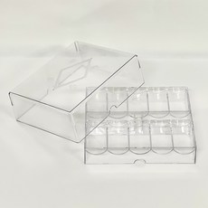 Hoonie.com 200p 撲克籌碼壓克力收納盒, 透明, 1個