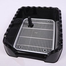 Yorong狗寵物波浪簡易排便盤, 黑色, 1個