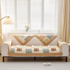 LOVINGLAB 格紋純棉防滑沙發墊