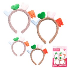 PARTYSHOW 派對髮箍 2款 2入組, 1組, 薰衣草紫+米色