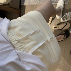 묘먀미 여성용 컬러 데일리 무지 밴딩 트레이닝 미니스커트 MMM166