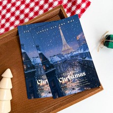 BEST PACK 聖誕節聖夜小卡, 冬季巴黎, 30個