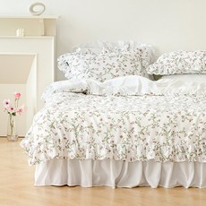 The Zari 碎花荷葉邊薄被寢具組
