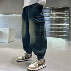 오렌지다몸 남아용 사이드포켓 조거 데님팬츠