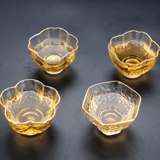 LOOC-CO 耐熱玻璃敏感性家庭茶杯4件套