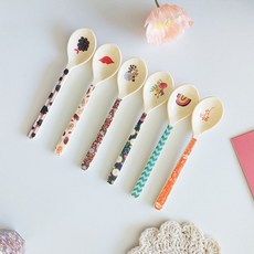 rice 印花茶湯組, 6種湯匙, 混色