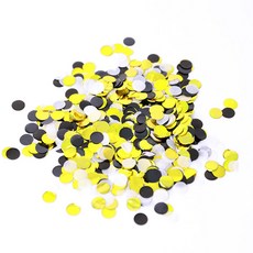 Eumes 生日派對五彩紙屑 10mm 10g, 金黑色混合, 4個