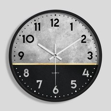 리치오션 심플 무소음 벽시계, E002