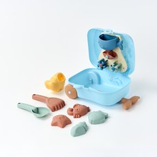 모던하우스 샌드토이 모래놀이 캐리어 고래 세트, 1세트, 블루, 540g