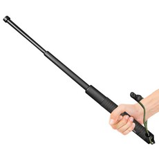 마켓플랜 스틸 호신용 삼단봉 막대기 블랙, 1개