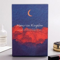 簡約設計附蓋單面長方形折疊式收納桌鏡, 紅色 moonrise kingdom