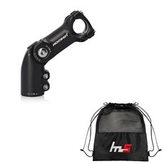 나야스타일 자전거 스템 25.4 x 75 mm + 전용 파우치 세트 CYYP-89-1PU, 블랙(스템), 1세트