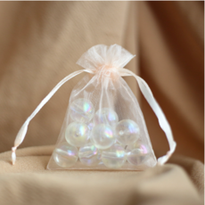 리빙앨리 오간자 보석 선물 사탕 초콜릿 망사 주머니 1호 7 x 9 cm, 코랄, 50개