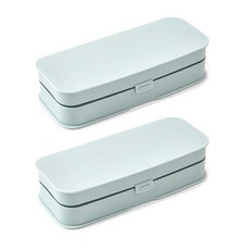 攜帶式2層針線盒, 天藍色, 2個