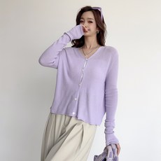 더시럽 여성용 컴포트 얇은 썸머 긴팔 니트 가디건