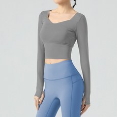 Dasadotcom 女款簡約V領基本款運動上衣長袖T恤