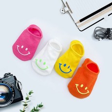 DRESSHOUSE 兒童微笑船型襪4件組