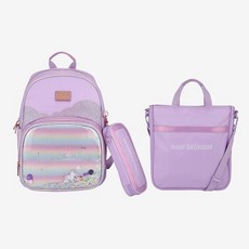 New Balance Kids 女童用透明塑模閃亮書包+鉛筆盒組